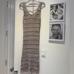 Vanessa Bruno Striped Knit Midi Dress Size Small